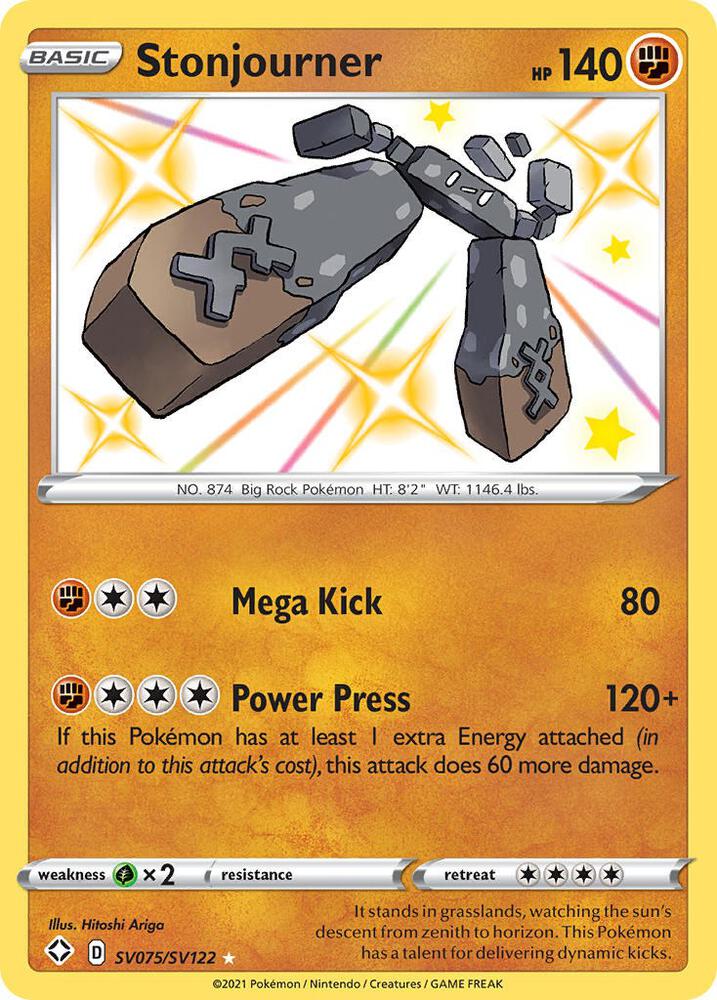 Pokemon Stonjourner - Shining Fates: Shiny Vault (SHFSV) NM