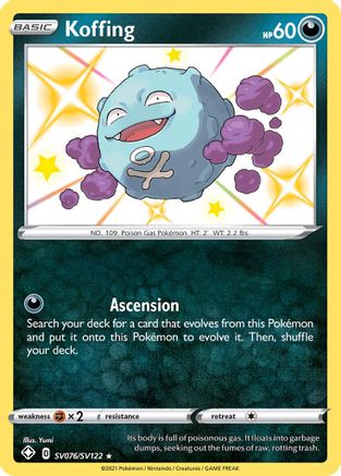 Image of Koffing SV076/SV122  - Holofoil Shining Fates Shiny Vault - Shiny Holo Rare