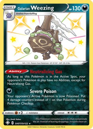 Image of Galarian Weezing SV077/SV122  - Holofoil Shining Fates Shiny Vault - Shiny Holo Rare