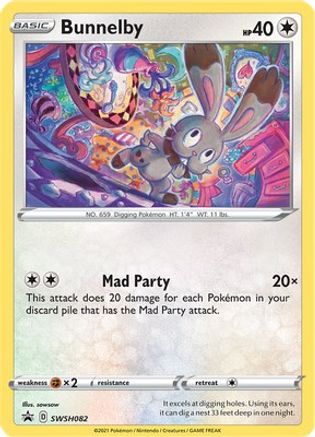 Image of Bunnelby SWSH082  - Holofoil SWSH Sword & Shield Promo Cards - Promo