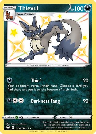 Image of Thievul SV082/SV122  - Holofoil Shining Fates Shiny Vault - Shiny Holo Rare