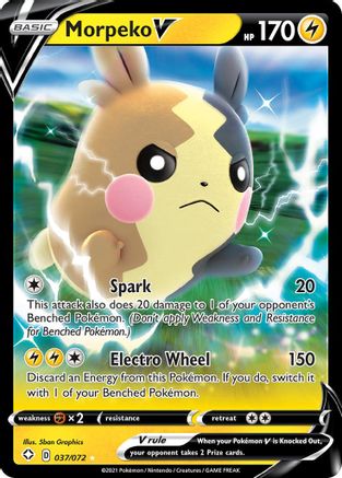 Image of Morpeko V 037/072  - Holofoil Shining Fates - Ultra Rare
