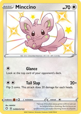 Image of Minccino SV093/SV122  - Holofoil Shining Fates Shiny Vault - Shiny Holo Rare