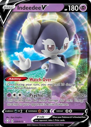 Image of Indeedee V 039/072  - Holofoil Shining Fates - Ultra Rare