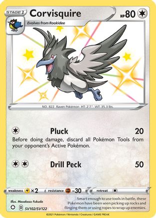 Image of Corvisquire SV102/SV122  - Holofoil Shining Fates Shiny Vault - Shiny Holo Rare