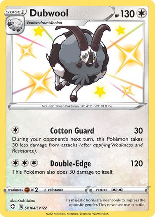 Image of Dubwool SV104/SV122  - Holofoil Shining Fates Shiny Vault - Shiny Holo Rare
