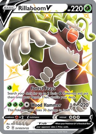 Image of Rillaboom V SV105/SV122  - Holofoil Shining Fates Shiny Vault - Shiny Holo Rare