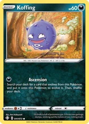 Image of Koffing 041/072  - Reverse Holofoil Shining Fates - Common