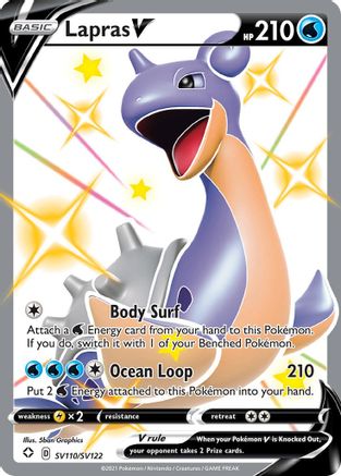 Image of Lapras V SV110/SV122  - Holofoil Shining Fates Shiny Vault - Shiny Holo Rare