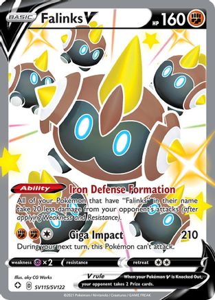 Image of Falinks V SV115/SV122  - Holofoil Shining Fates Shiny Vault - Shiny Holo Rare