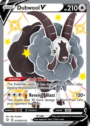 Image of Dubwool V SV120/SV122  - Holofoil Shining Fates Shiny Vault - Shiny Holo Rare