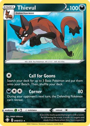 Image of Thievul 048/072  - Holofoil Shining Fates - Holo Rare