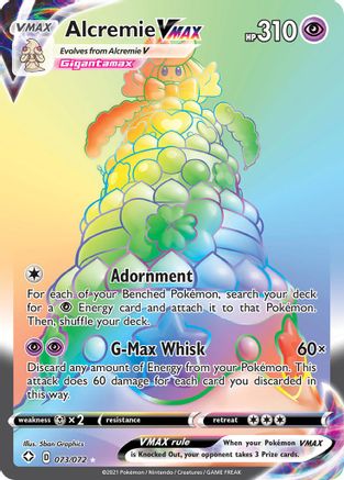 Image of Alcremie VMAX (Secret) 073/072  - Holofoil Shining Fates - Secret Rare