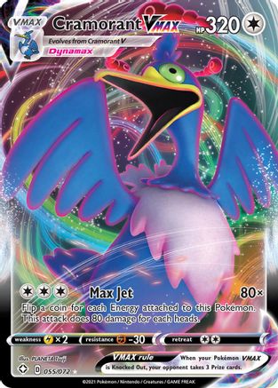 Image of Cramorant VMAX 055/072  - Holofoil Shining Fates - Ultra Rare