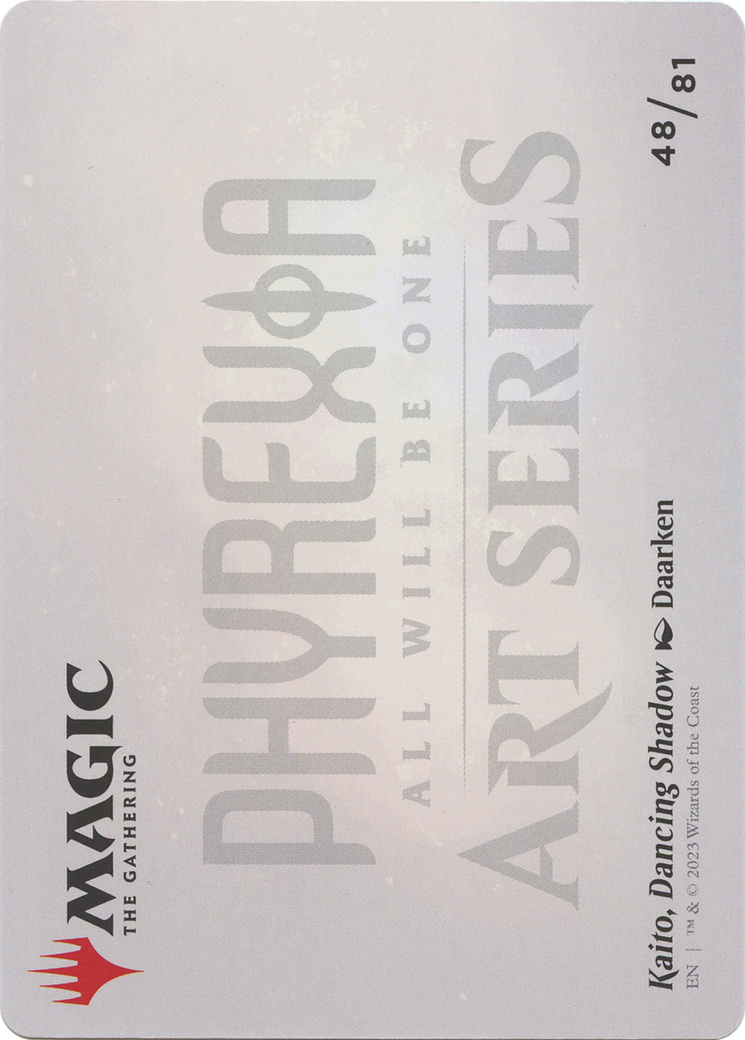 Image of Kaito, Dancing Shadow // Kaito, Dancing Shadow (AONE-048) - Phyrexia: All Will Be One Art Series (Borderless) Foil