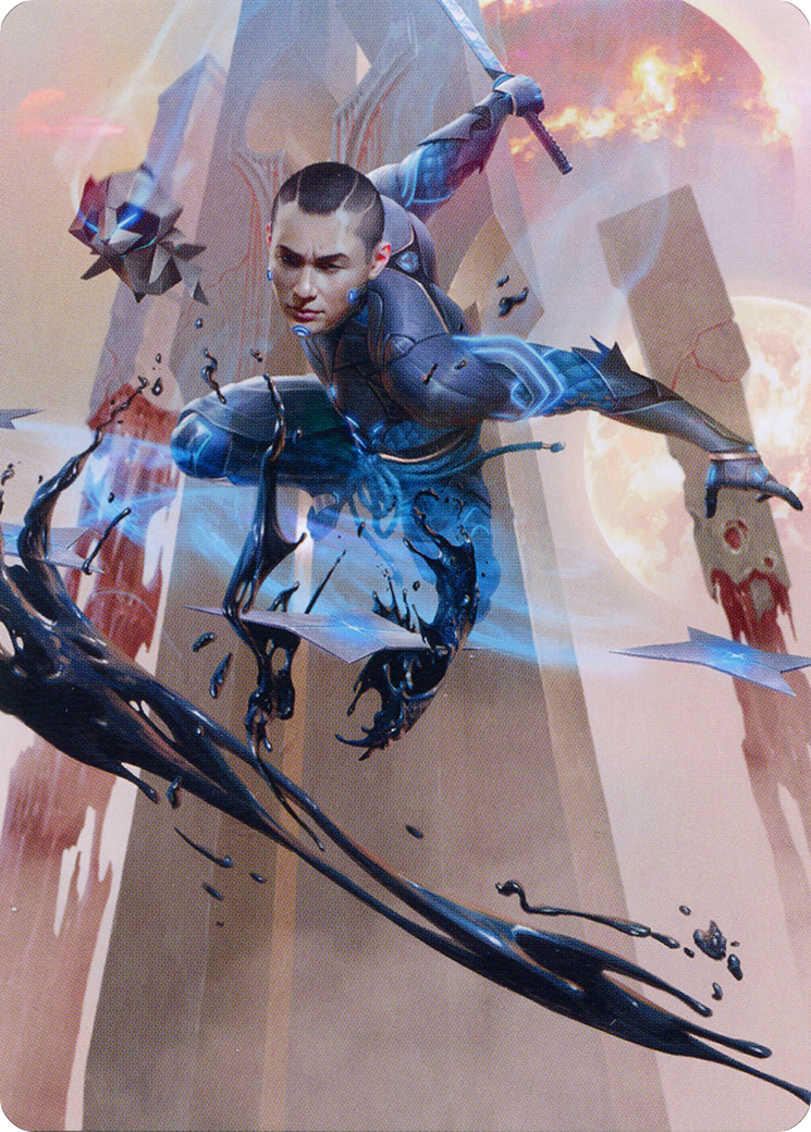 Image of Kaito, Dancing Shadow // Kaito, Dancing Shadow (AONE-048) - Phyrexia: All Will Be One Art Series (Borderless)