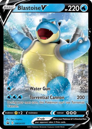 Image of Blastoise V SWSH101  - Holofoil SWSH Sword & Shield Promo Cards - Promo