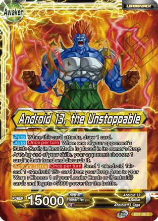 Image of Android 13, Android 14, & Android 15 // Android 13, the Unstoppable (EB1-38) - Battle Evolution Booster