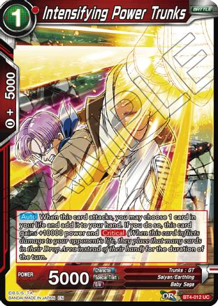 Image of Intensifying Power Trunks (Reprint) (BT4-012) - Battle Evolution Booster Foil