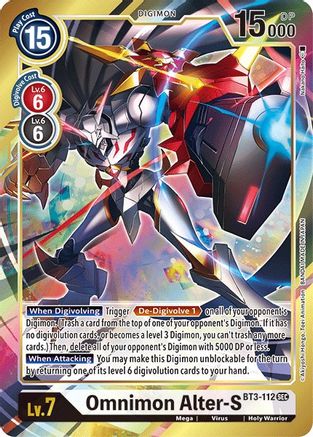 Image of Omnimon Alter-S (Secret Rare) (Alternate Art) (BT3-112) - Release Special Booster 1.5 Foil
