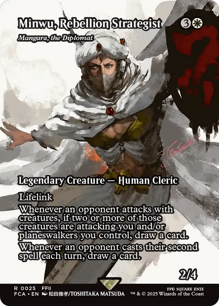 Image of Minwu, Rebellion Strategist - Mangara, the Diplomat (Showcase) (FCA-025) - FINAL FANTASY: Through the Ages / Minwu, Rebellion Strategist (Borderless)