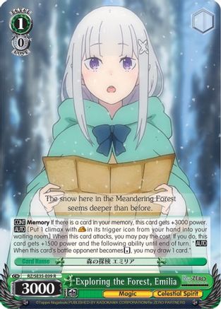 Image of Exploring the Forest, Emilia (Parallel Foil) (RZ/SE35-E09 R) - Re:ZERO: The Frozen Bond
