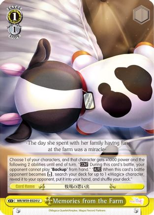 Image of Memories from the Farm (MR/W59-E024 C) - Magia Record: Puella Magi Madoka Magica [Side Story] (Mobile)