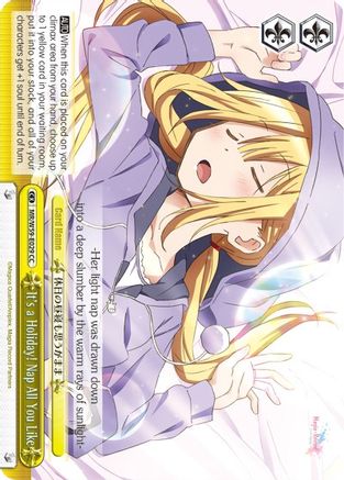 Image of It's a Holiday! Nap All You Like (MR/W59-E029 CC) - Magia Record: Puella Magi Madoka Magica [Side Story] (Mobile)