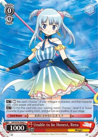 Image of Unable to be Honest, Rena (MR/W59-E068 C) - Magia Record: Puella Magi Madoka Magica [Side Story] (Mobile)