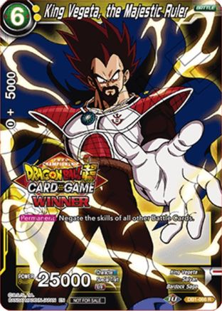 Image of King Vegeta, the Majestic Ruler (Winner Stamped) (DB1-066) - Tournament Promotion Cards