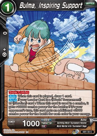 Image of Bulma, Inspiring Support (EB1-50) - Battle Evolution Booster Foil