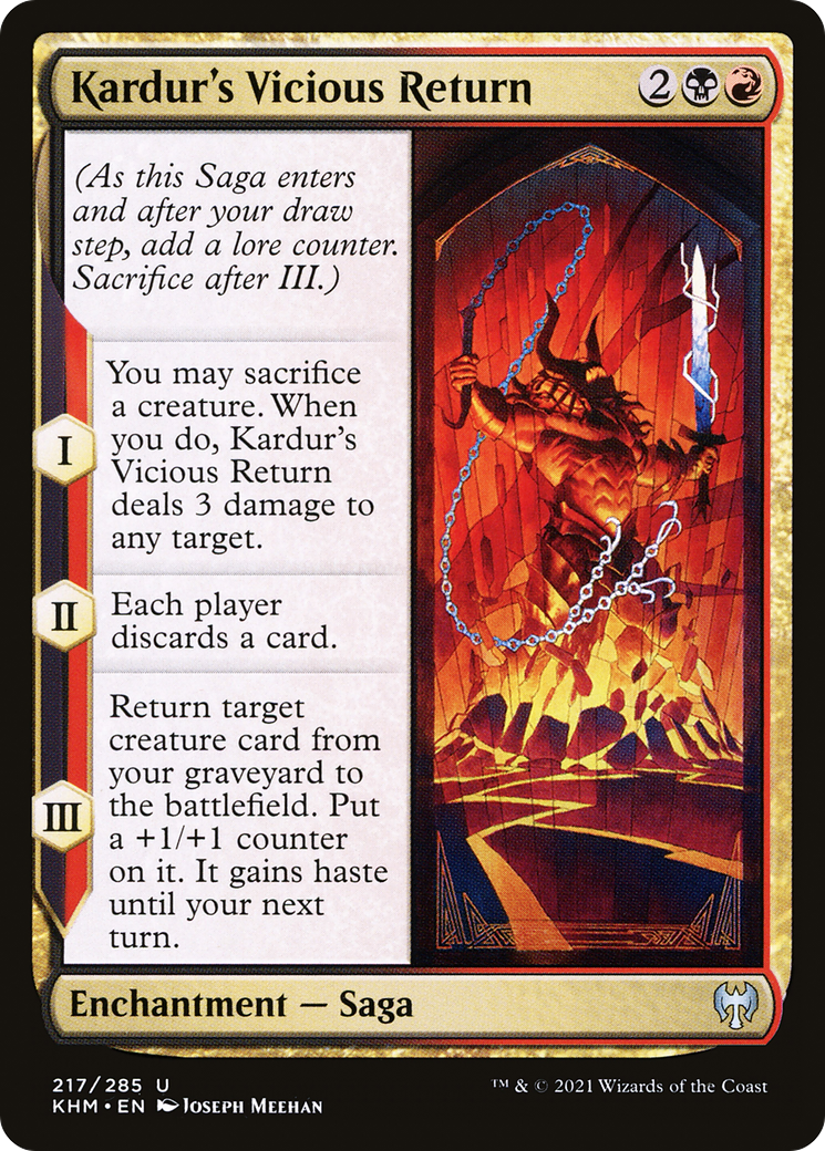 Image of Kardur's Vicious Return (KHM-217) - Kaldheim