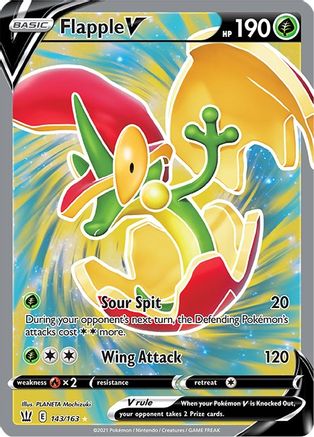 Image of Flapple V (Full Art) 143/163  - Holofoil SWSH05 Battle Styles - Ultra Rare