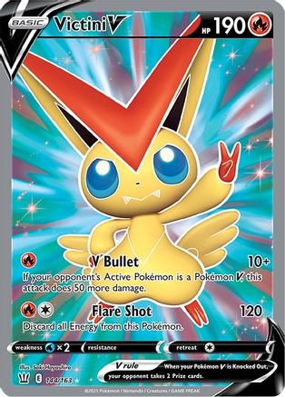 Image of Victini V (Full Art) 144/163  - Holofoil SWSH05 Battle Styles - Ultra Rare