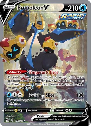 Image of Empoleon V (Alternate Full Art) 146/163  - Holofoil SWSH05 Battle Styles - Ultra Rare