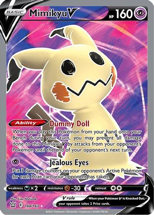 Image of Mimikyu V (Full Art) 148/163  - Holofoil SWSH05 Battle Styles - Ultra Rare