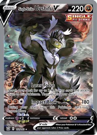 Image of Single Strike Urshifu V (Alternate Full Art) 151/163  - Holofoil SWSH05 Battle Styles - Ultra Rare