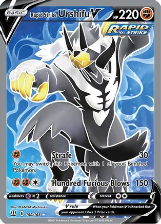 Image of Rapid Strike Urshifu V (Full Art) 152/163  - Holofoil SWSH05 Battle Styles - Ultra Rare