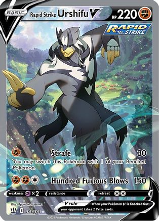 Image of Rapid Strike Urshifu V (Alternate Full Art) 153/163  - Holofoil SWSH05 Battle Styles - Ultra Rare
