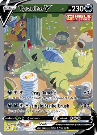 Image of Tyranitar V (Alternate Full Art) 155/163  - Holofoil SWSH05 Battle Styles - Ultra Rare