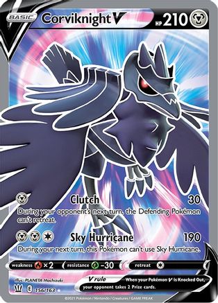 Image of Corviknight V (Full Art) 156/163  - Holofoil SWSH05 Battle Styles - Ultra Rare