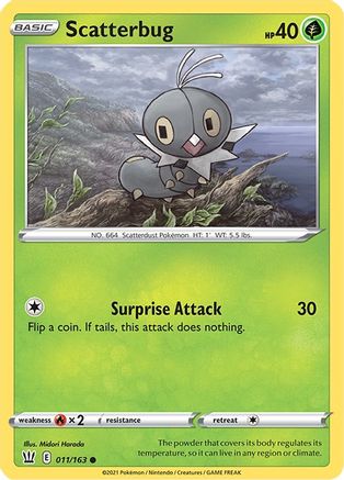 Image of Scatterbug 011/163  SWSH05 Battle Styles - Common