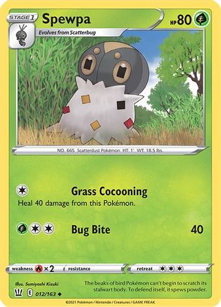 Image of Spewpa 012/163  - Reverse Holofoil SWSH05 Battle Styles - Uncommon