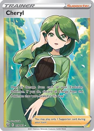 Image of Cheryl (Full Art) 159/163  - Holofoil SWSH05 Battle Styles - Ultra Rare