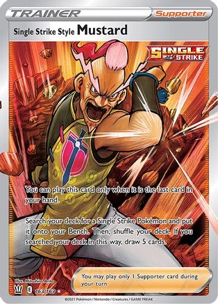 Image of Single Strike Style Mustard (Full Art) 163/163  - Holofoil SWSH05 Battle Styles - Ultra Rare