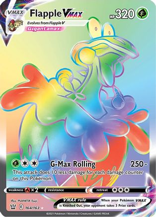 Image of Flapple VMAX (Secret) 164/163  - Holofoil SWSH05 Battle Styles - Secret Rare