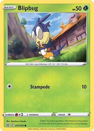 Image of Blipbug 017/163  - Reverse Holofoil SWSH05 Battle Styles - Common
