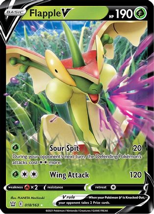 Image of Flapple V 018/163  - Holofoil SWSH05 Battle Styles - Ultra Rare