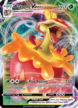 Image of Flapple VMAX 019/163  - Holofoil SWSH05 Battle Styles - Ultra Rare
