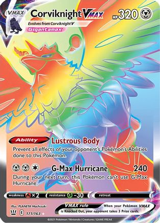 Image of Corviknight VMAX (Secret) 171/163  - Holofoil SWSH05 Battle Styles - Secret Rare